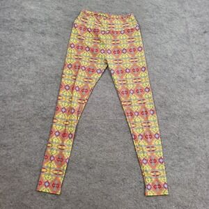 Lularoe Leggings Pants Womens Small Yellow Red Leggings‎ Aztec Geometric  Ladies